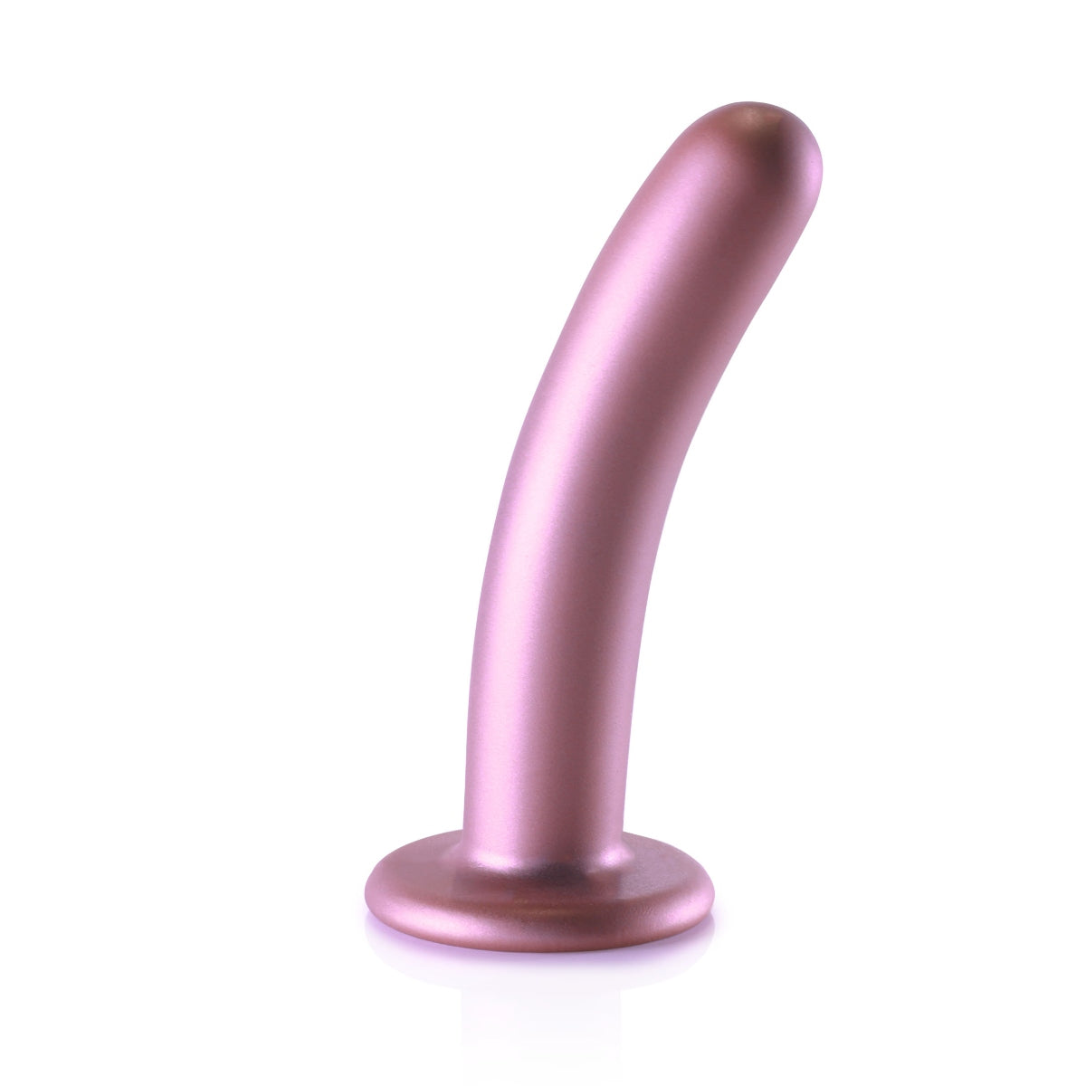 Ouch Smooth Silicone G Spot Dildo 6inch Metallic Rose