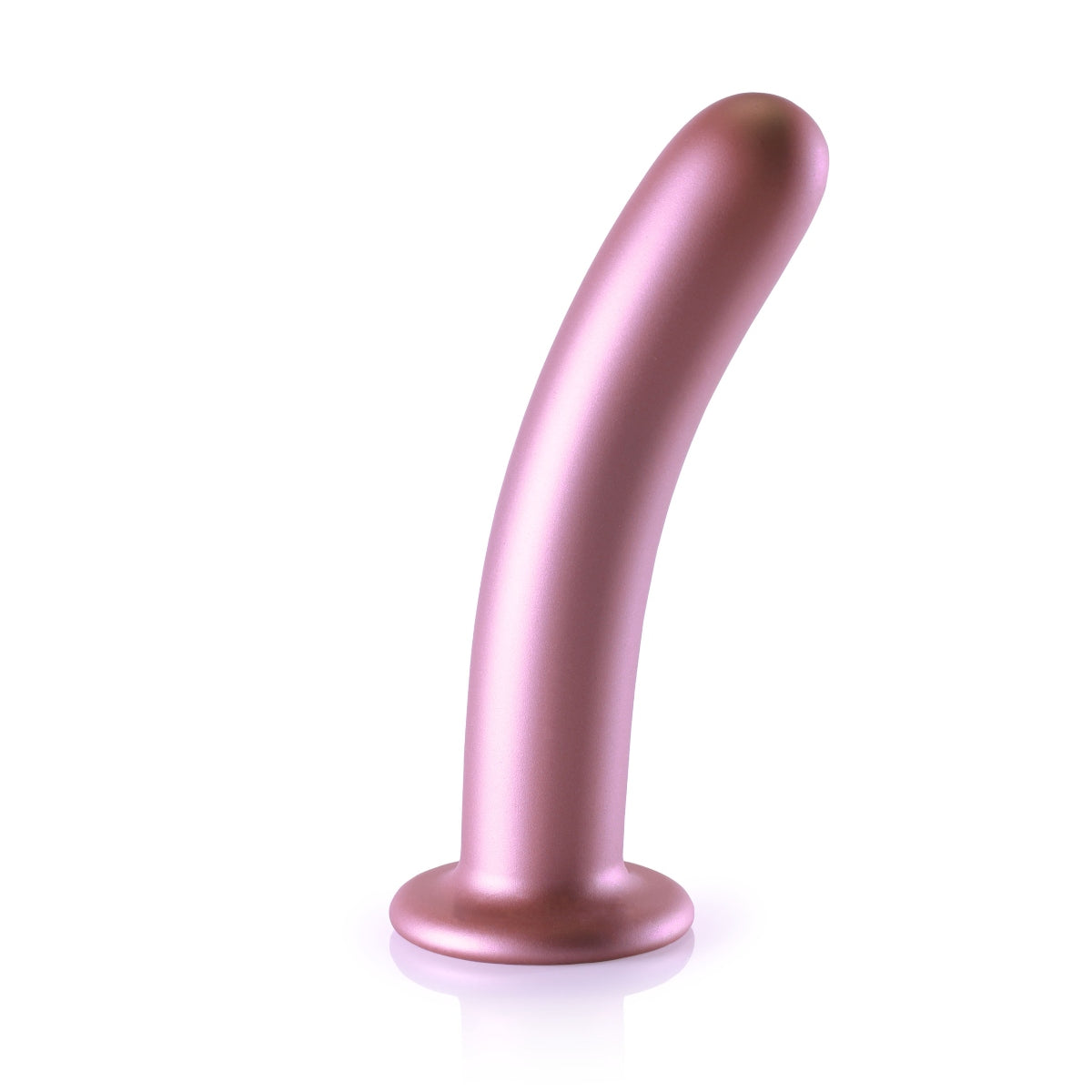Ouch | Smooth Silicone G Spot Dildo 7 inch - Metallic Rose