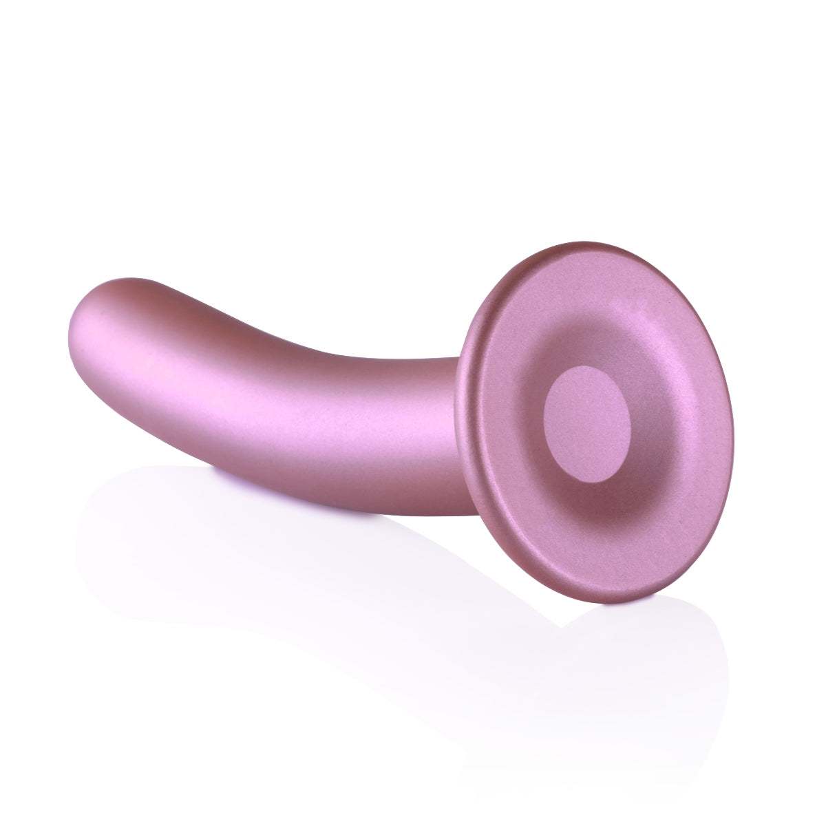 Suction Base Dildos Ouch | Smooth Silicone G Spot Dildo 7 inch - Metallic Rose    | Awaken My Sexuality