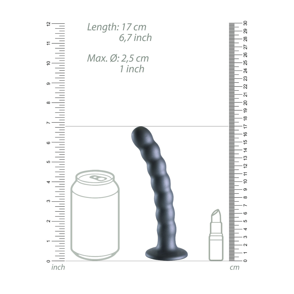  Ouch Beaded Silicone G Spot Dildo 6 5inch Metallic Grey    | Awaken My Sexuality