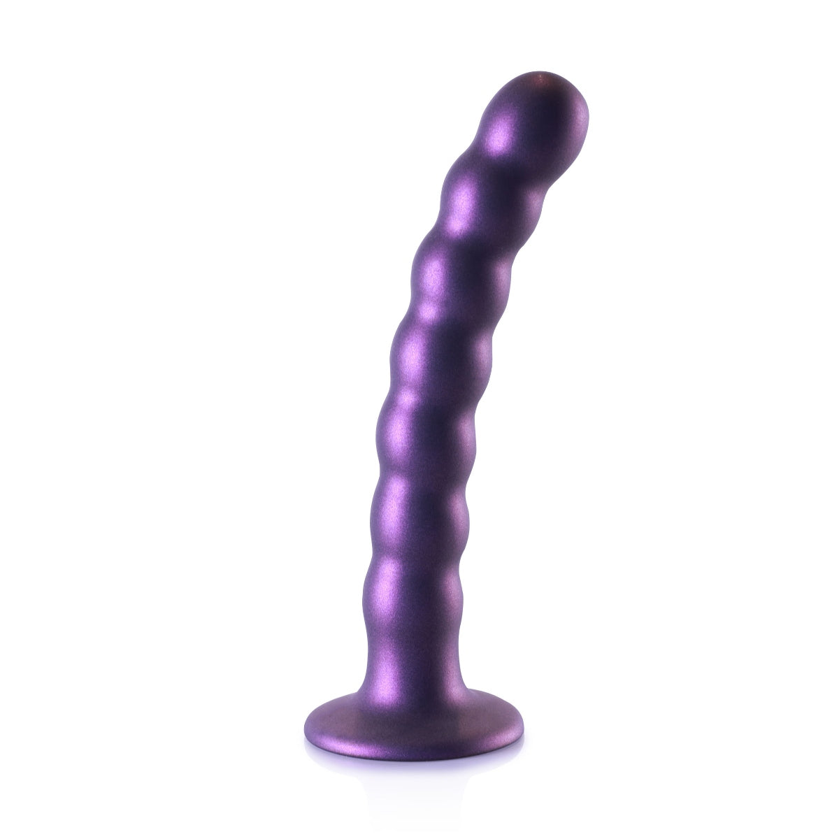 Ouch | Beaded Silicone G-Spot Dildo - 6.5 Inch Purple