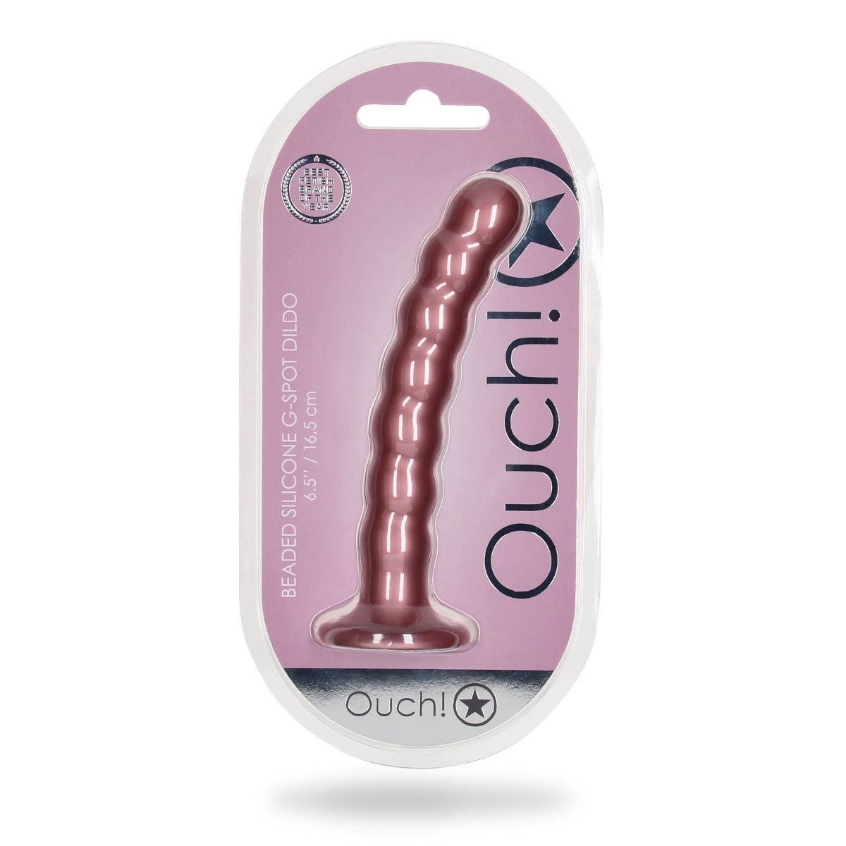 Ouch | Beaded Silicone G-Spot Dildo - 6.5 Inch Pink