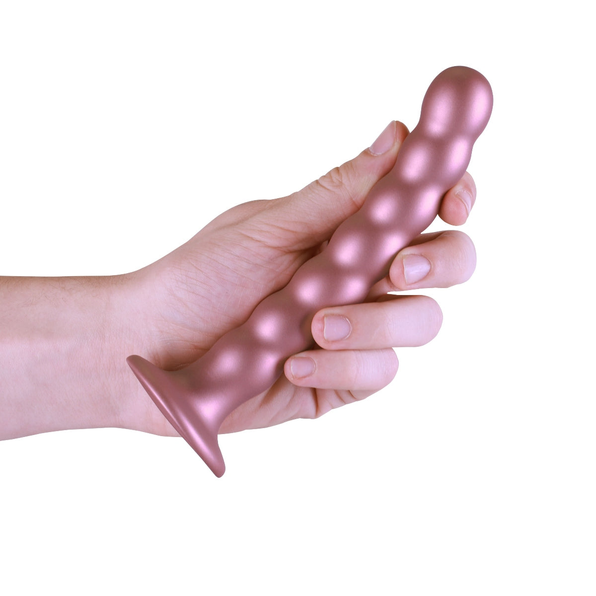 Suction Base Dildos Ouch | Beaded Silicone G-Spot Dildo - 6.5 Inch Pink    | Awaken My Sexuality
