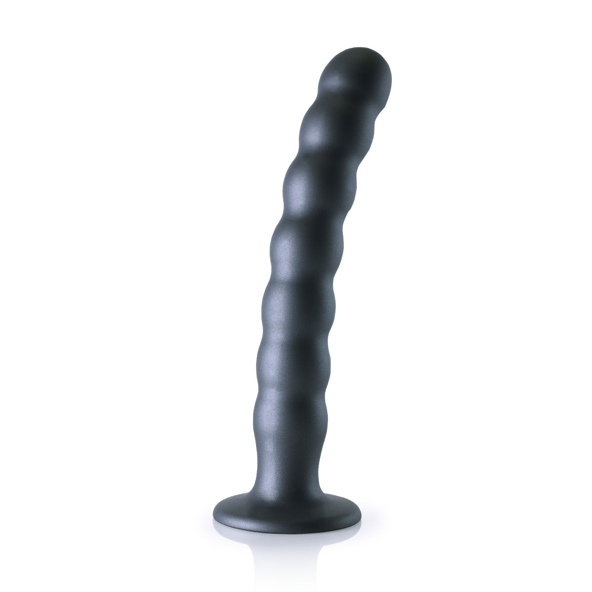 Suction Base Dildos Ouch | Beaded Silicone G-Spot Dildo - 8 Inch Black    | Awaken My Sexuality