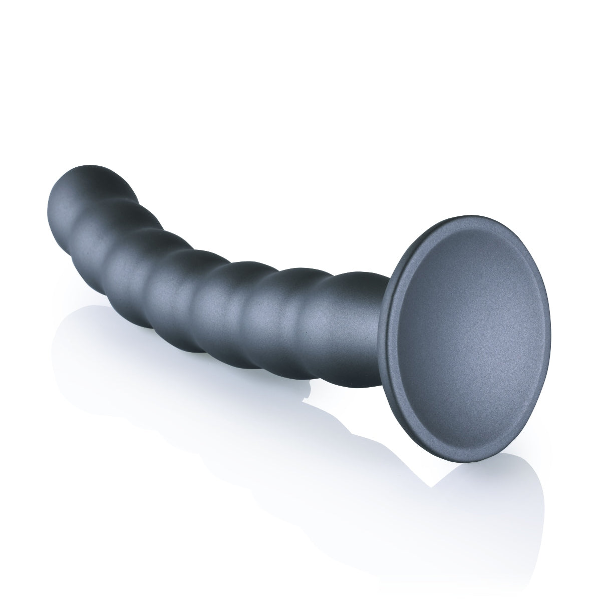 Suction Base Dildos Ouch | Beaded Silicone G-Spot Dildo - 8 Inch Black    | Awaken My Sexuality