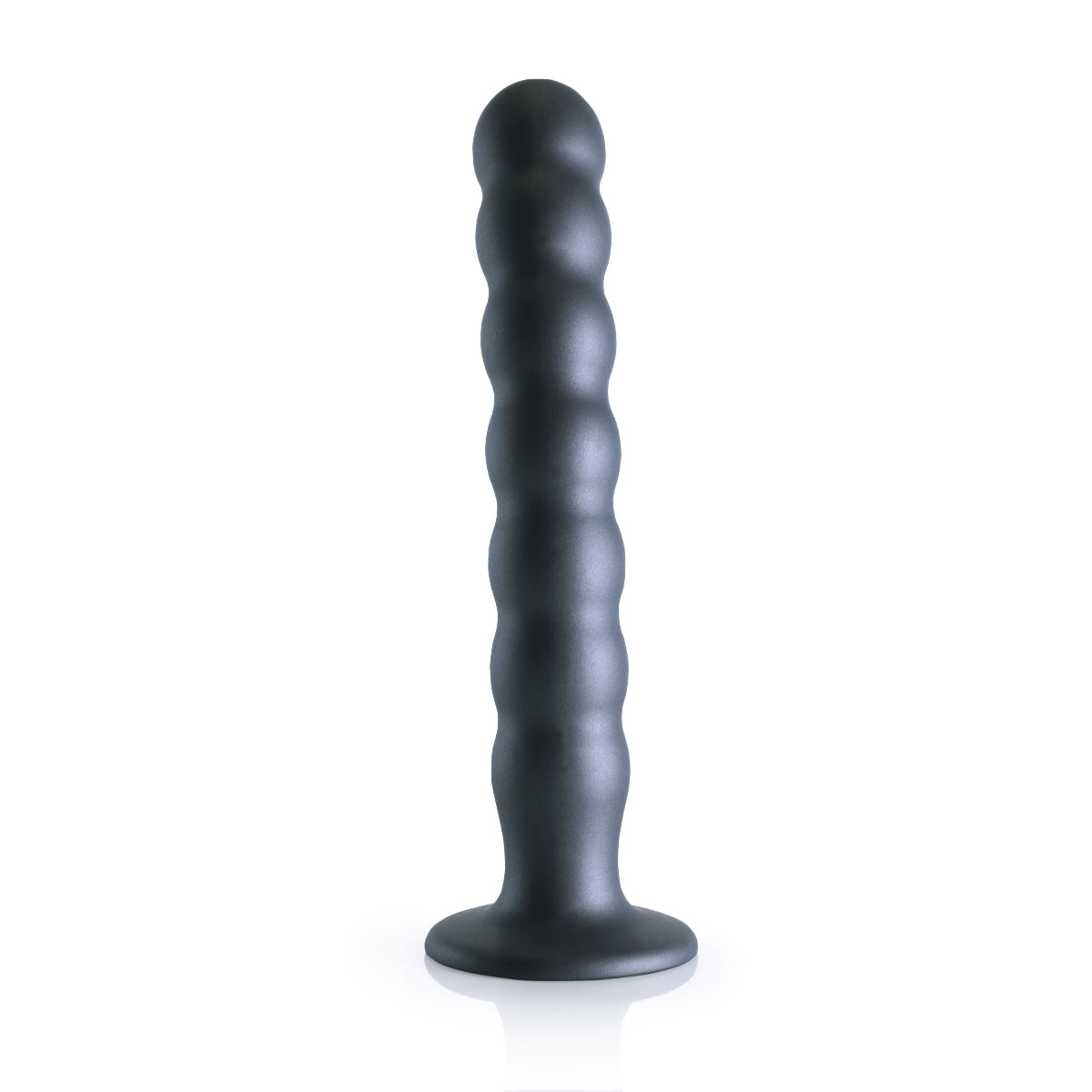 Suction Base Dildos Ouch | Beaded Silicone G-Spot Dildo - 8 Inch Black    | Awaken My Sexuality