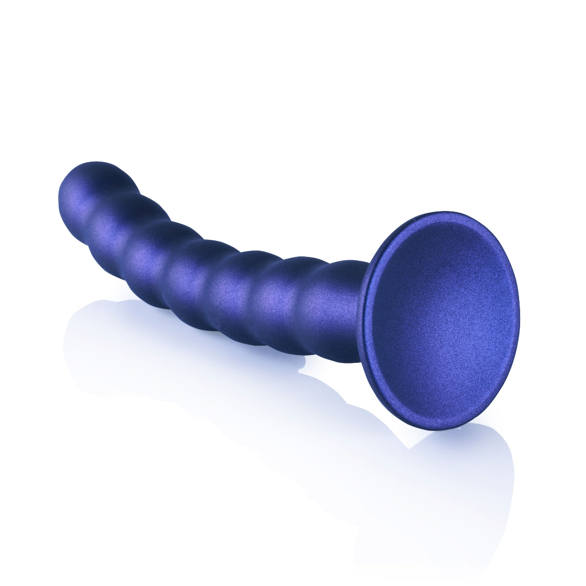 Suction Base Dildos Ouch | Beaded Silicone G-Spot Dildo - 8 Inch Blue    | Awaken My Sexuality