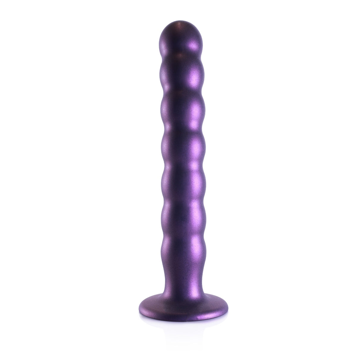 Suction Base Dildos Ouch | Beaded Silicone G-Spot Dildo - 8 Inch Purple    | Awaken My Sexuality