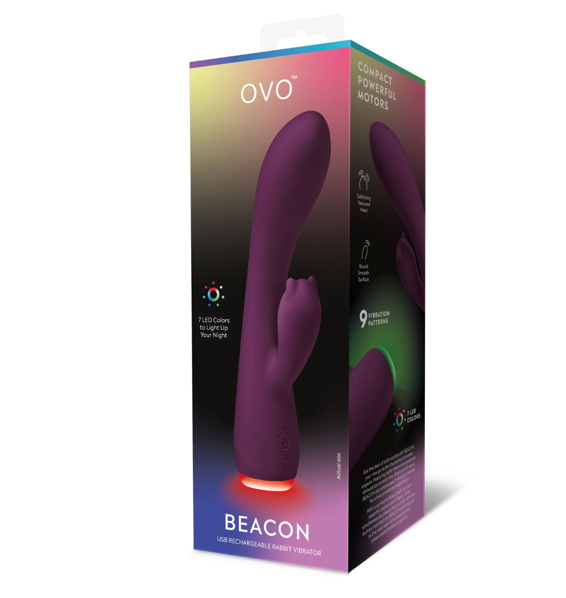 OVO Beacon Rabbit Dual Stim Vibrator | Purple