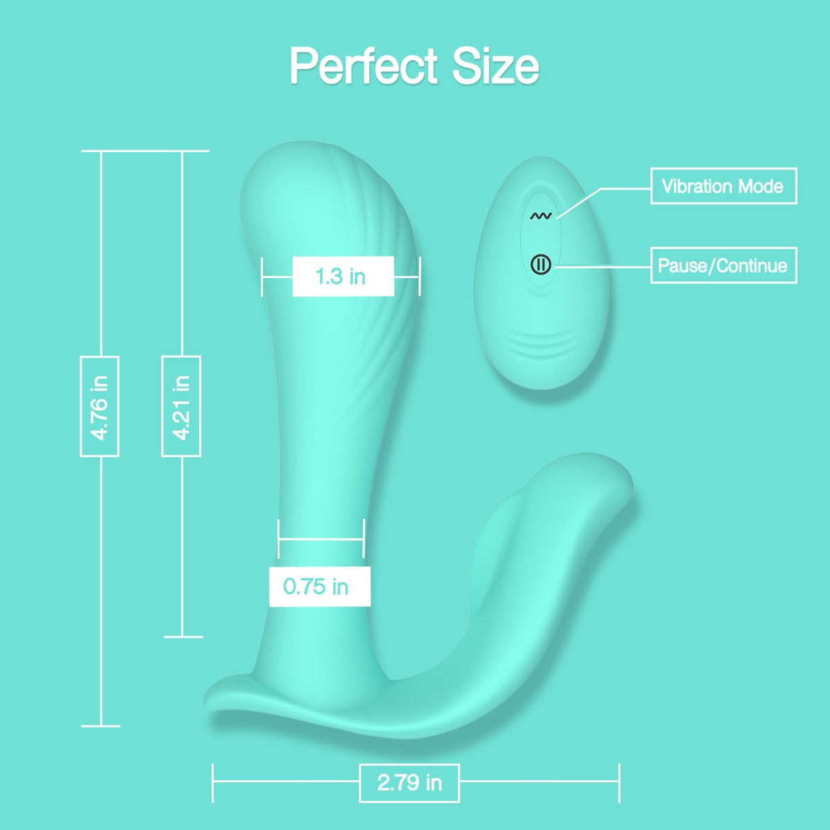 Tracy's Dog | Wearable Panty Vibrator with Wireless Remote  -Teal