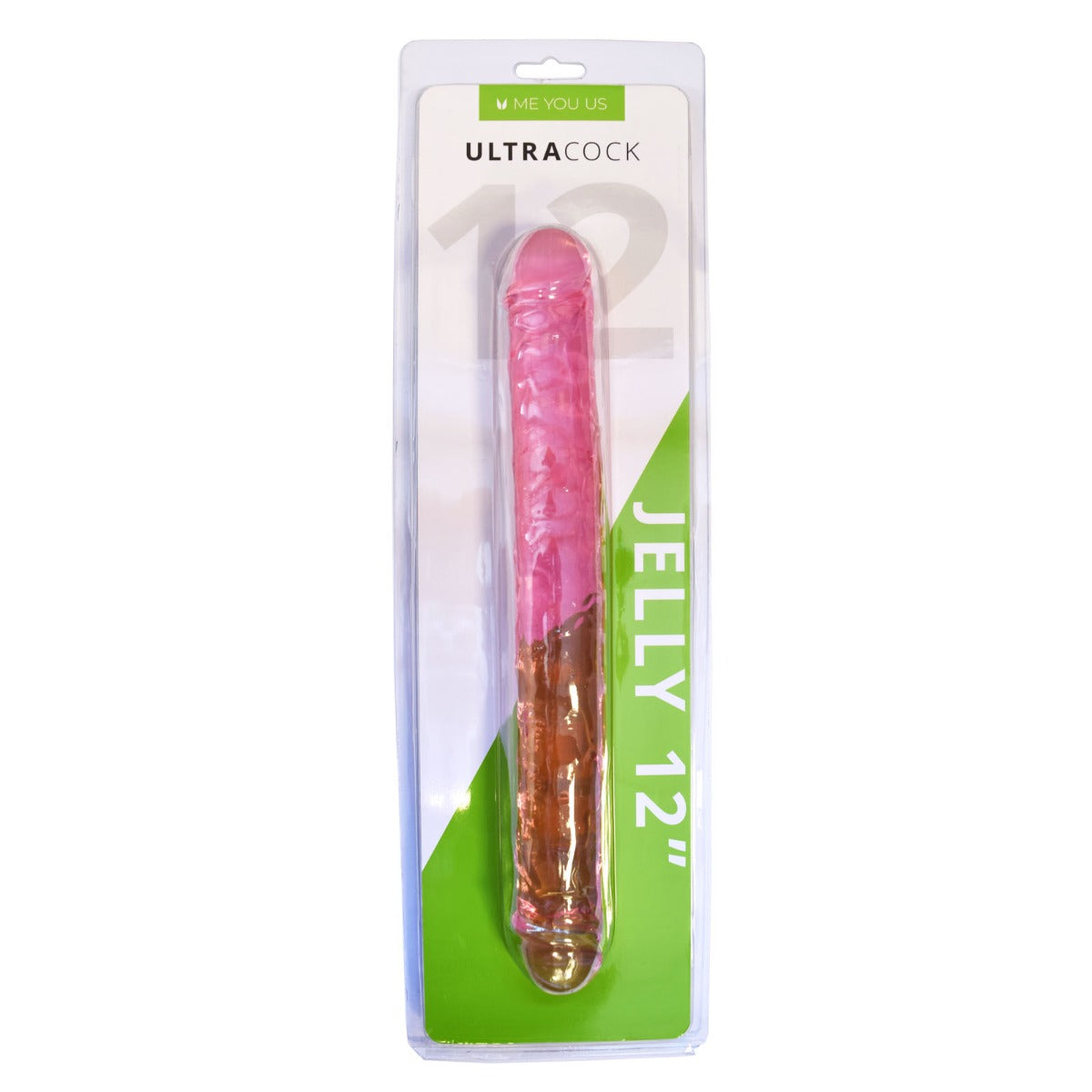  12" Ultra Cock | Me You Us  Pink Jelly Double Ended Dildo    | Awaken My Sexuality