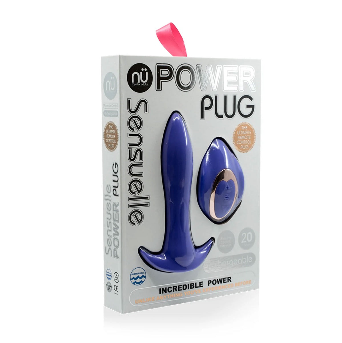 Nu Sensuelle | Power Plug 20 Func Remote Control Butt Plug - Ultra Violet