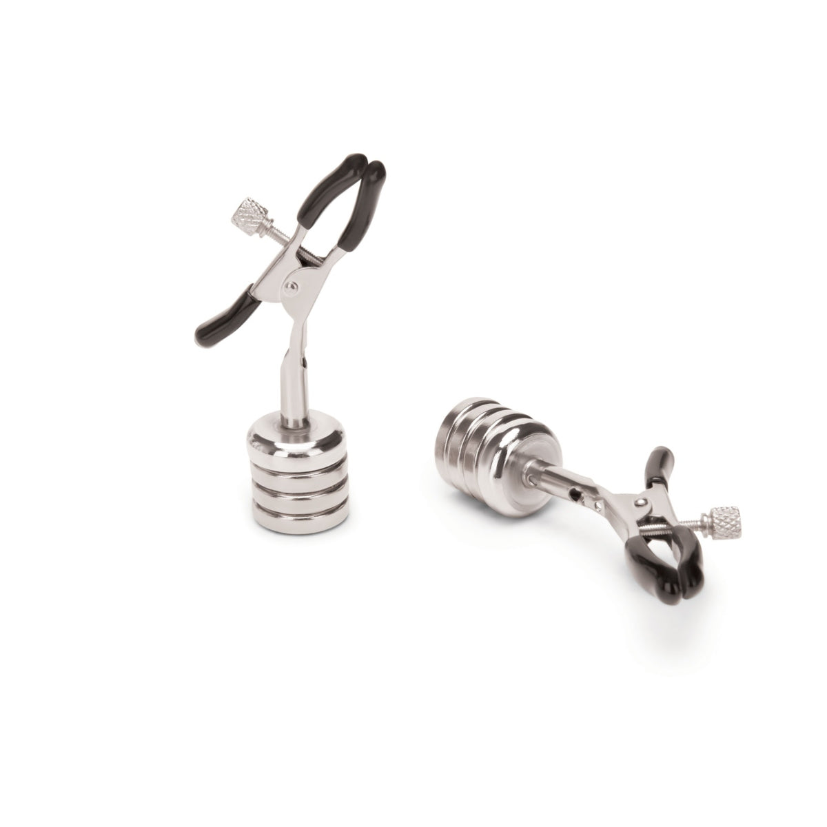 Prowler | RED Nipple Clips with Magnetic Weights - Silver