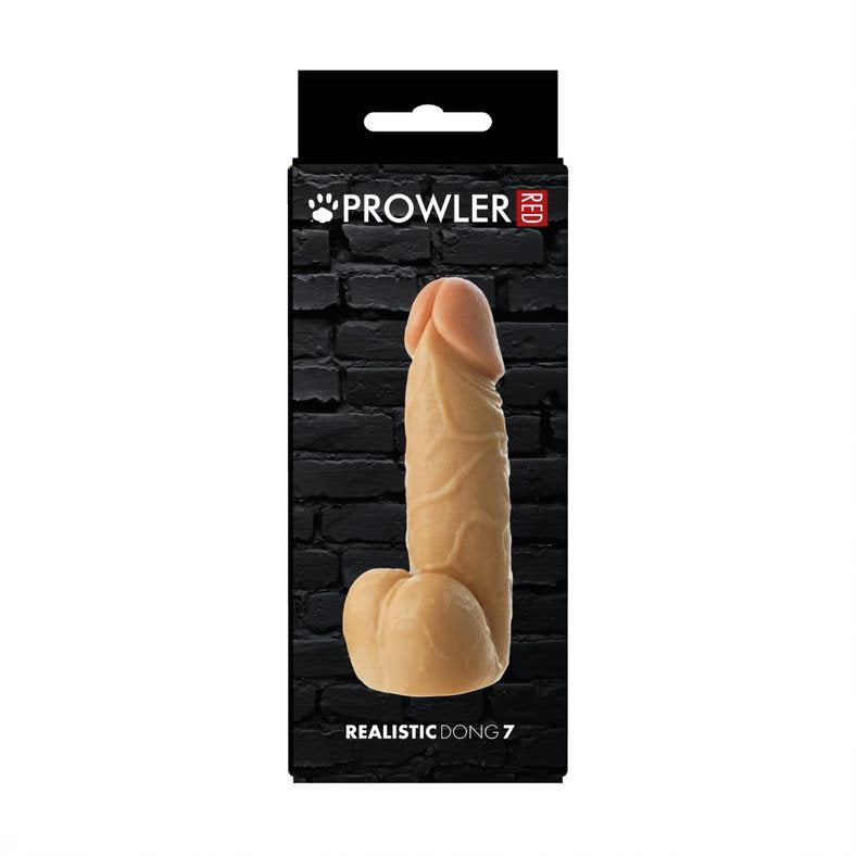 Realistic Dildo Prowler RED Realistic Dildo With Suction Base Dong and Balls Flesh 7in    | Awaken My Sexuality