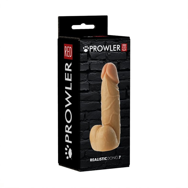 Realistic Dildo Prowler RED Realistic Dildo With Suction Base Dong and Balls Flesh 7in    | Awaken My Sexuality