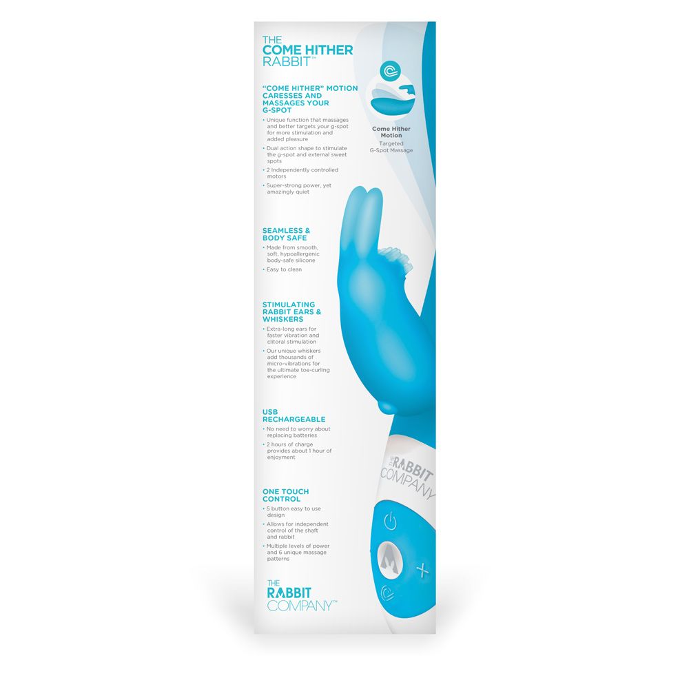 Rabbit Vibrator The Rabbit Company | The Come Hither Rabbit  - Blue    | Awaken My Sexuality