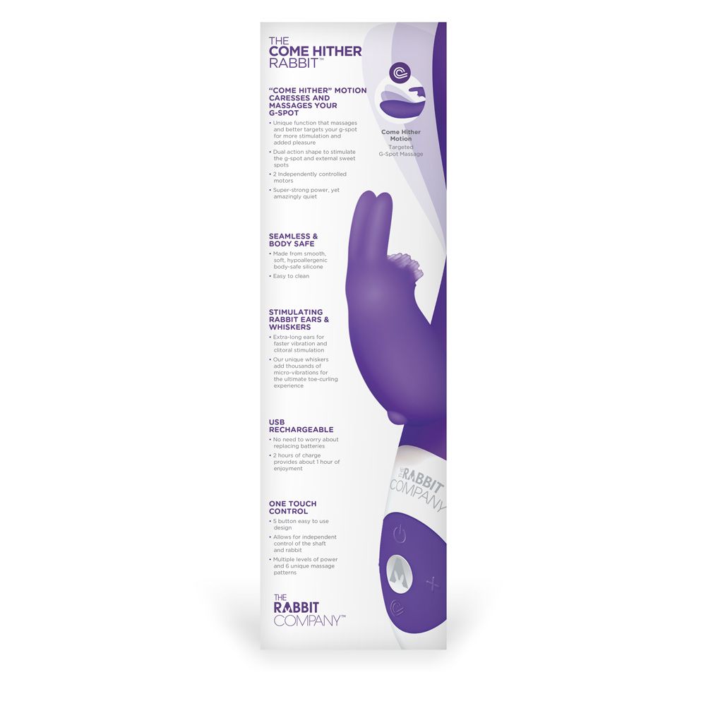 Rabbit Vibrator The Rabbit Company | The Come Hither Rabbit - Purple    | Awaken My Sexuality