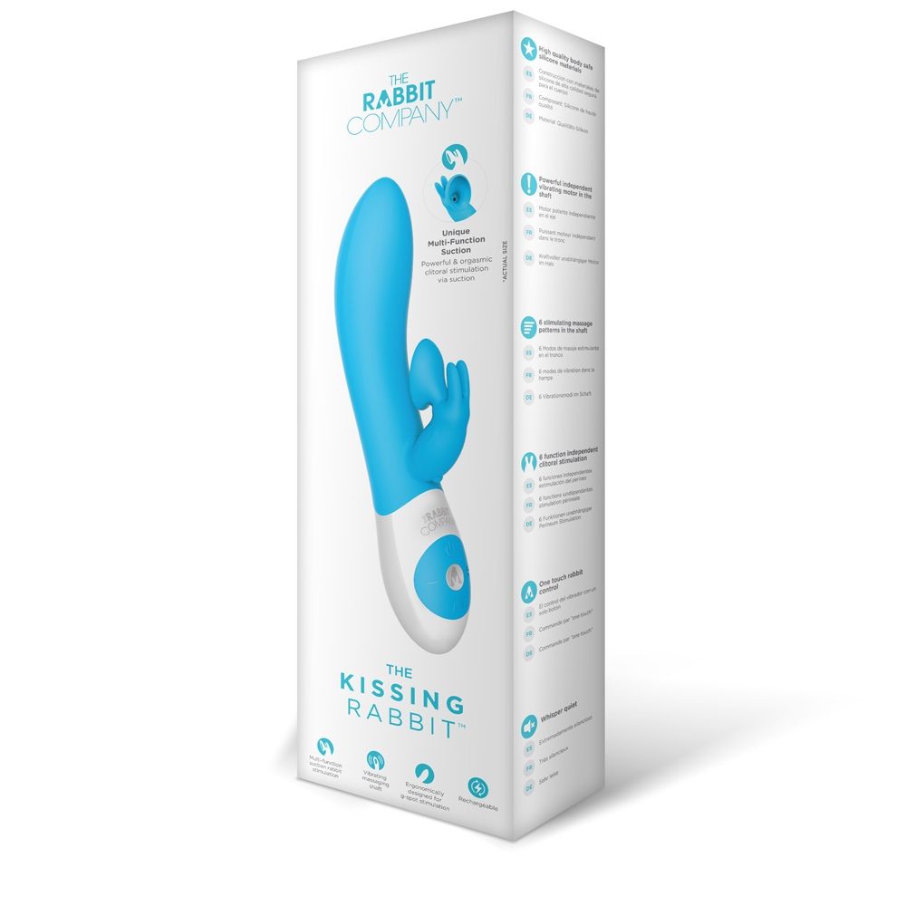 Rabbit Vibrator The Rabbit Company | Kissing Rabbit - Blue    | Awaken My Sexuality