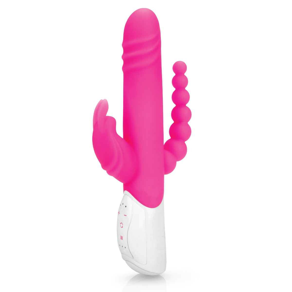 Rabbit Vibrator Rabbit Essentials RR Rechargeable Double Penetration Rabbit | Hot Pink    | Awaken My Sexuality