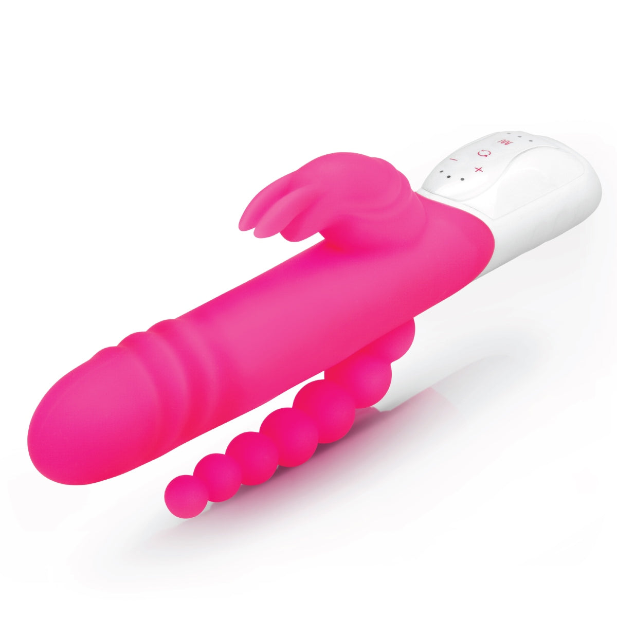 Rabbit Vibrator Rabbit Essentials RR Rechargeable Double Penetration Rabbit | Hot Pink    | Awaken My Sexuality