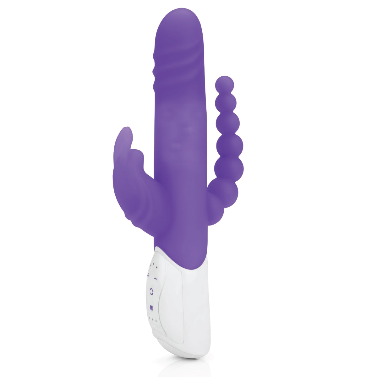 Rabbit Vibrator Rabbit Essentials RR Rechargeable Double Penetration Rabbit |Purple    | Awaken My Sexuality