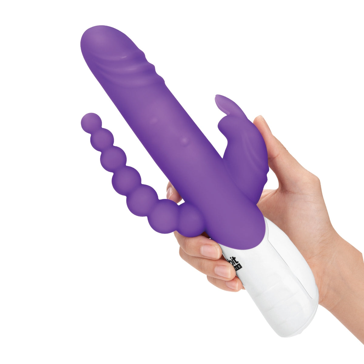 Rabbit Vibrator Rabbit Essentials RR Rechargeable Double Penetration Rabbit |Purple    | Awaken My Sexuality