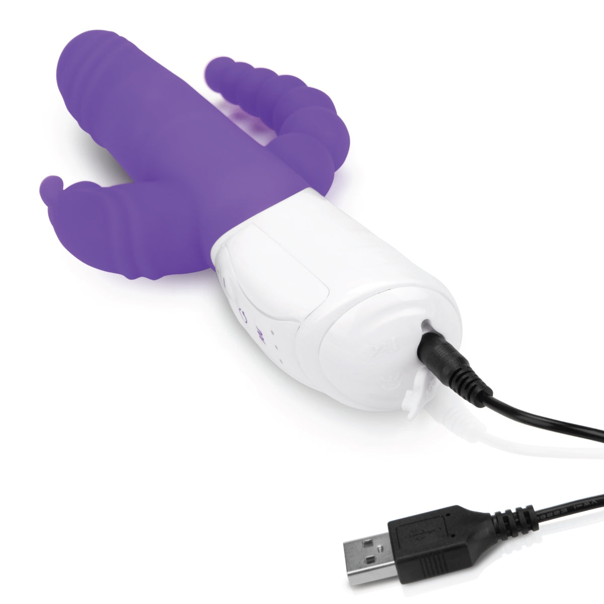 Rabbit Vibrator Rabbit Essentials RR Rechargeable Double Penetration Rabbit |Purple    | Awaken My Sexuality