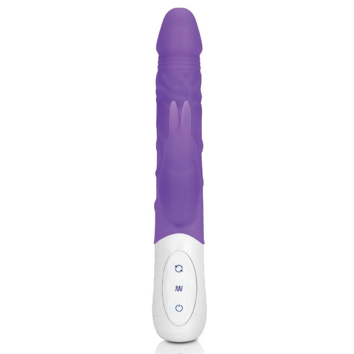 Rabbit Vibrator Rabbit Essentials RR Rechargeable Slim Double Penetration Rabbit Vibrator | Purple    | Awaken My Sexuality