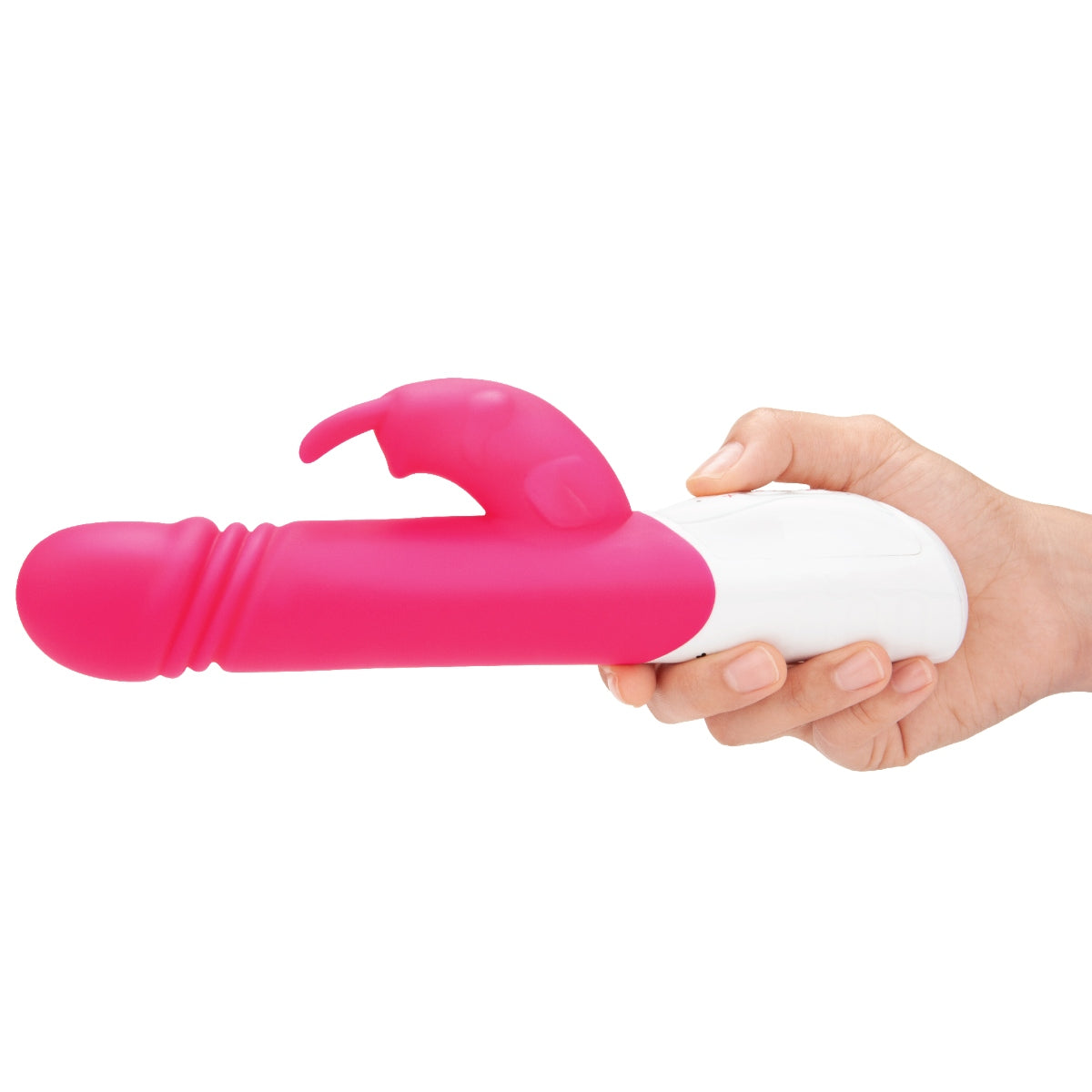 Rabbit Vibrator Rabbit Essentials RR Rechargeable Thrusting Rabbit Vibrator | Hot Pink    | Awaken My Sexuality