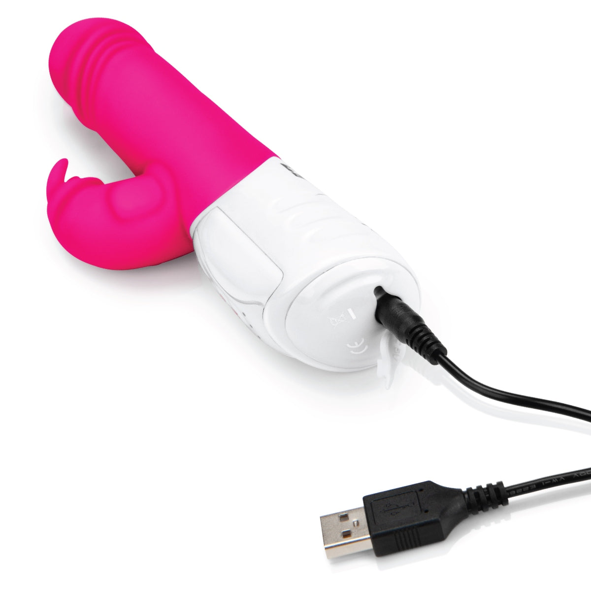 Rabbit Vibrator Rabbit Essentials RR Rechargeable Thrusting Rabbit Vibrator | Hot Pink    | Awaken My Sexuality