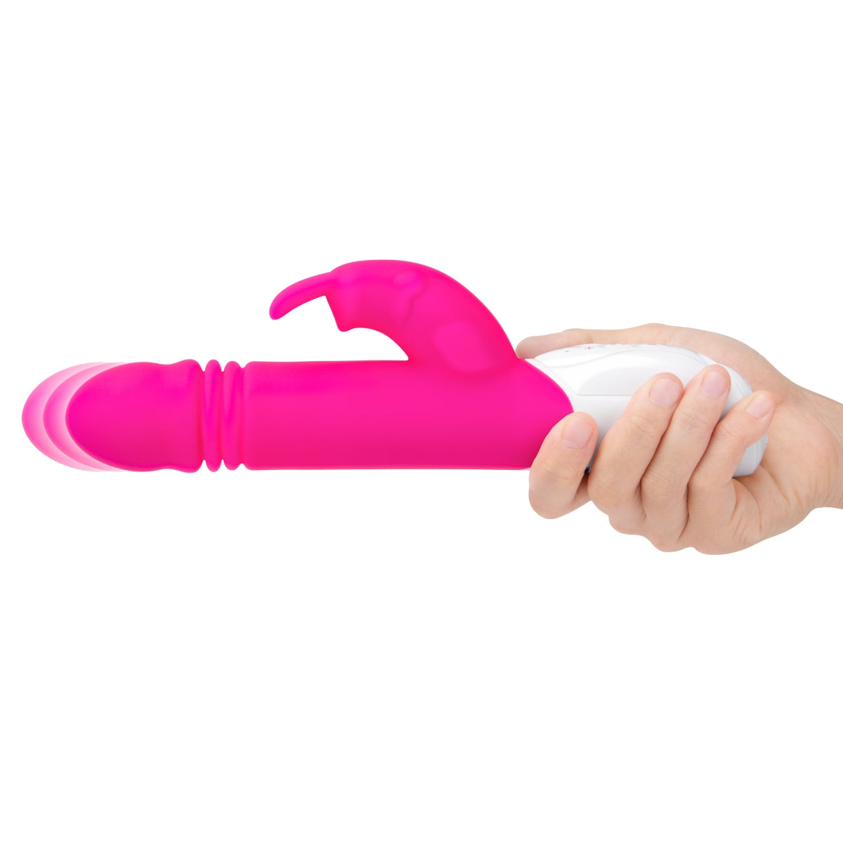 Rabbit Vibrator Rabbit Essentials RR Rechargeable G Spot Thrusting Rabbit Vibrator | Hot Pink    | Awaken My Sexuality