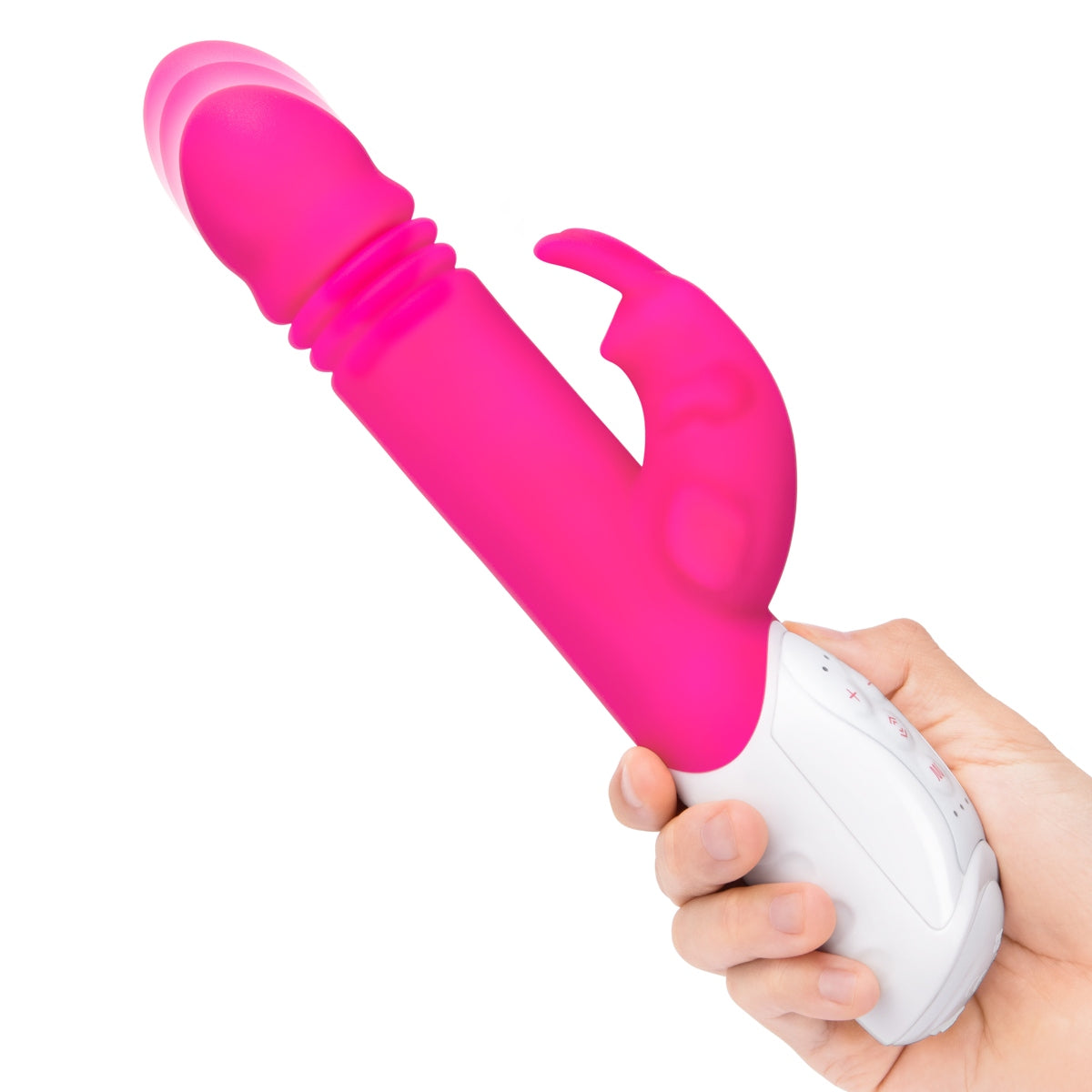 Rabbit Vibrator Rabbit Essentials RR Rechargeable G Spot Thrusting Rabbit Vibrator | Hot Pink    | Awaken My Sexuality