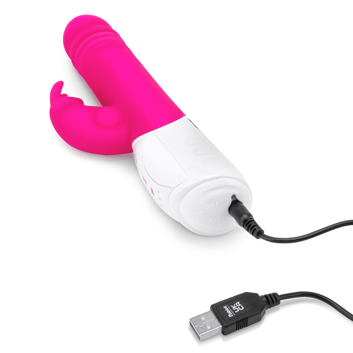 Rabbit Vibrator Rabbit Essentials RR Rechargeable G Spot Thrusting Rabbit Vibrator | Hot Pink    | Awaken My Sexuality