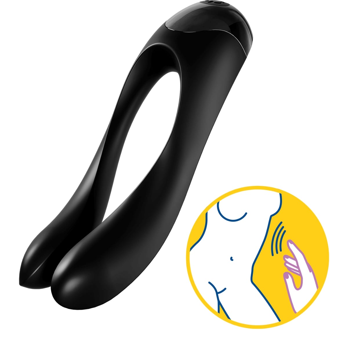  Satisfyer Candy Cane Finger Vibrator Black    | Awaken My Sexuality