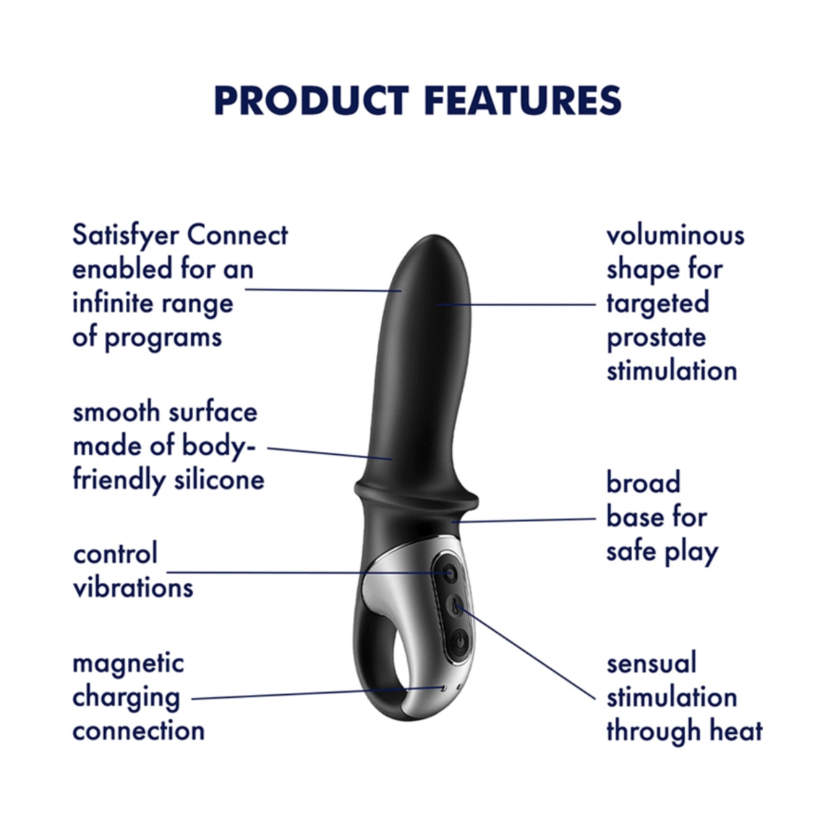 Anal Wands Satisfyer Hot Passion Anal Vibrator Black    | Awaken My Sexuality