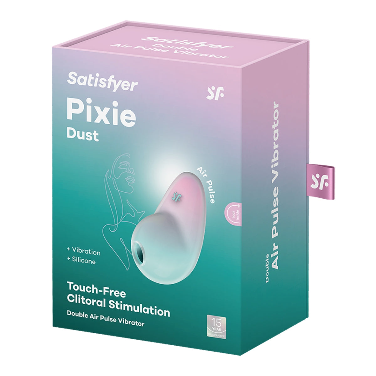 Clitoral Suction Satisfyer | Pixie Dust Touch Free Clitoral Stimulation - Mint/Pink    | Awaken My Sexuality