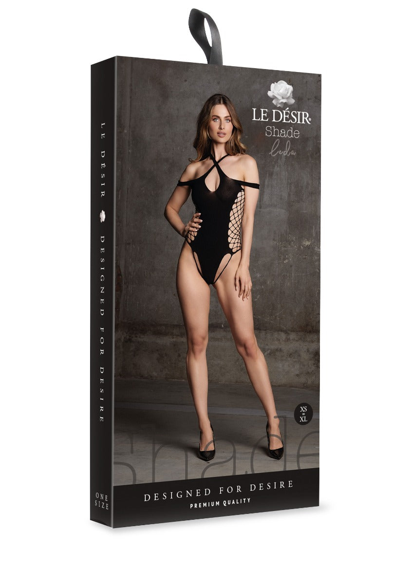  Le Desir Leda XIII Body with Crossed Neckline and Off Shoulder Straps Black One Size    | Awaken My Sexuality