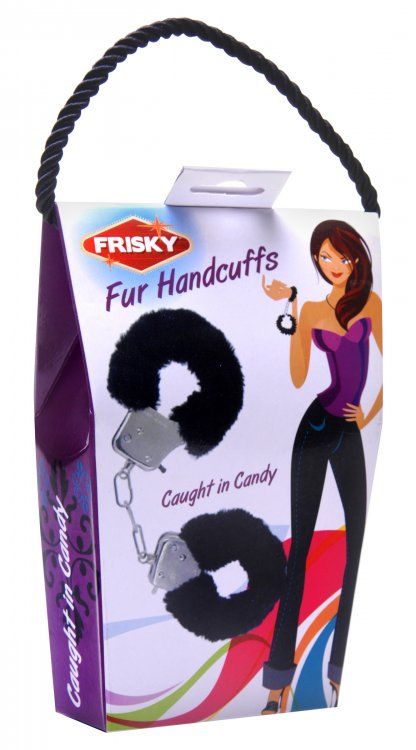 Frisky | Fur Handcuffs Caught In Candy - Black