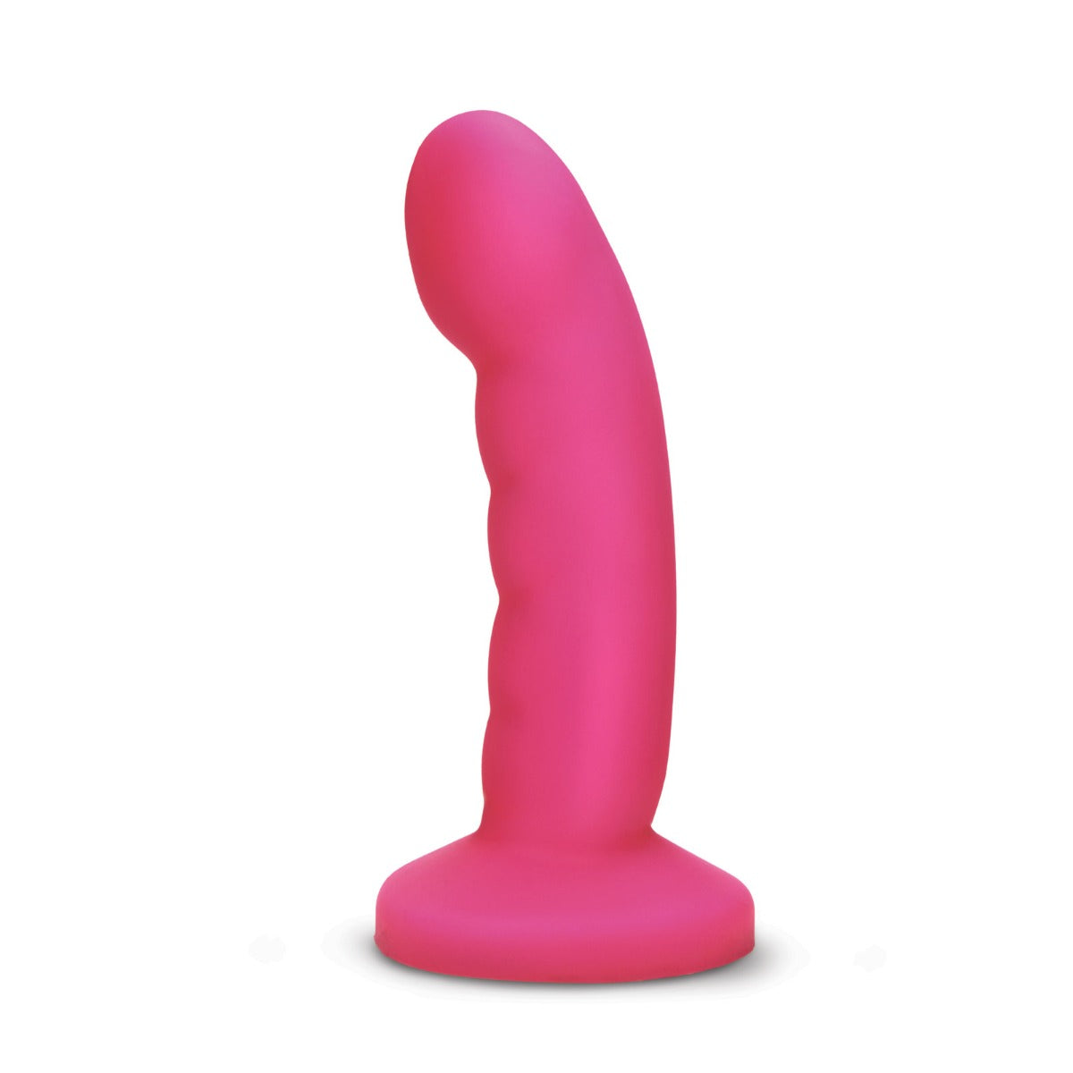 Suction Base Dildos Whipsmart 6 inch Curved Ripple Remote Control Dildo | Hot Pink    | Awaken My Sexuality